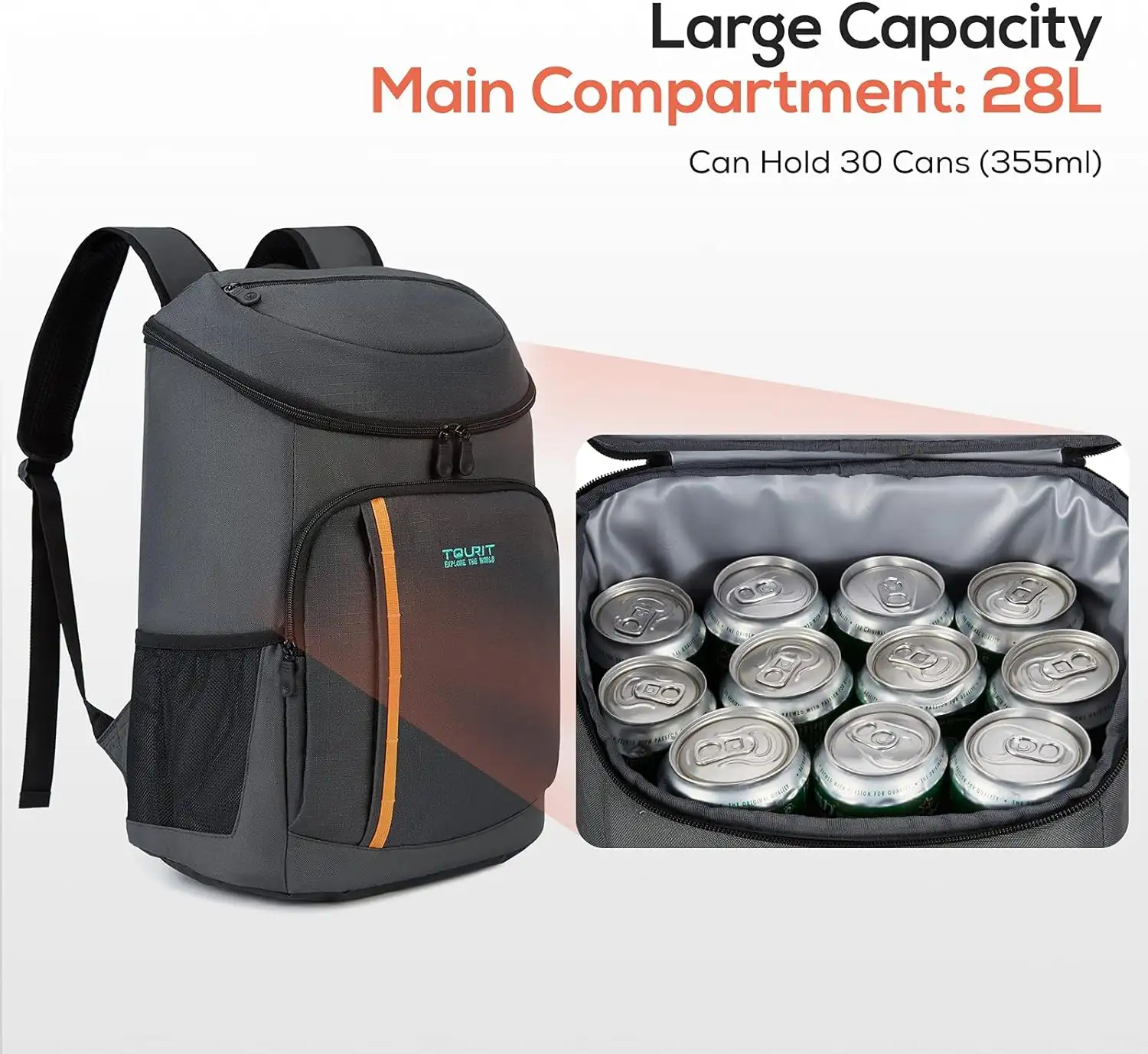 TOURIT Cooler Backpack 30 Cans Lightweight - 71gjztqvgps._ac_sl1500_